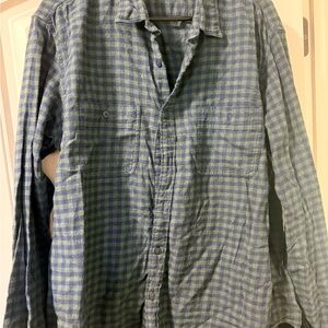 J. Crew Blue and Green Checkered Men's Shirt